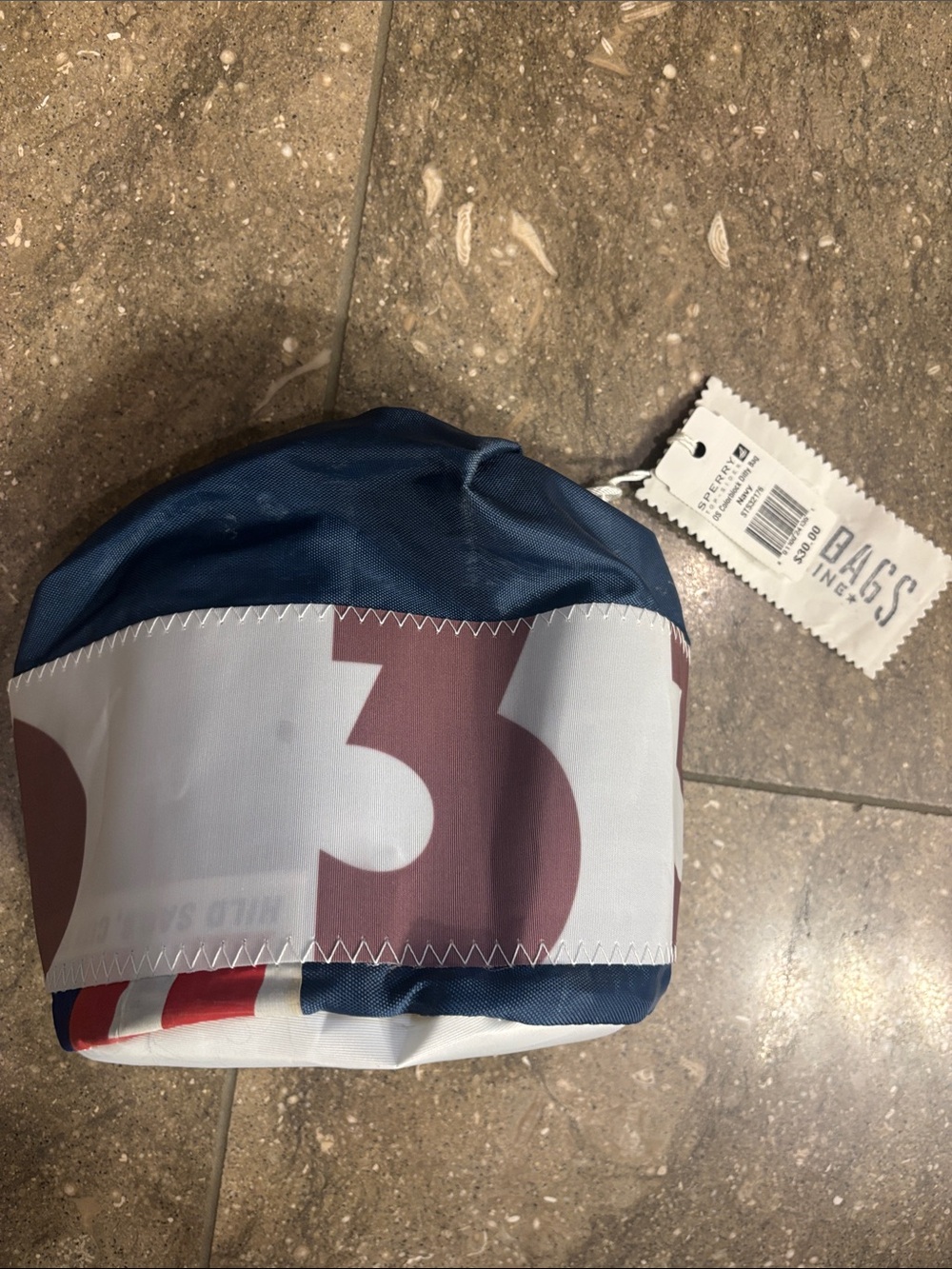 Sea Bags of Maine Colorblock Ditty bag, NWT, navy